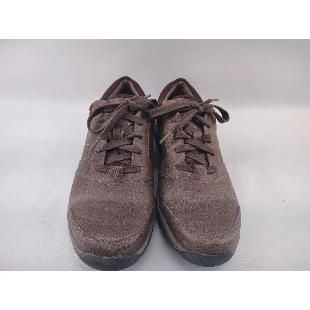 Clarks Ryley Street Men's SZ 10 M Brown Distressed Leather Comfort Walking Shoes